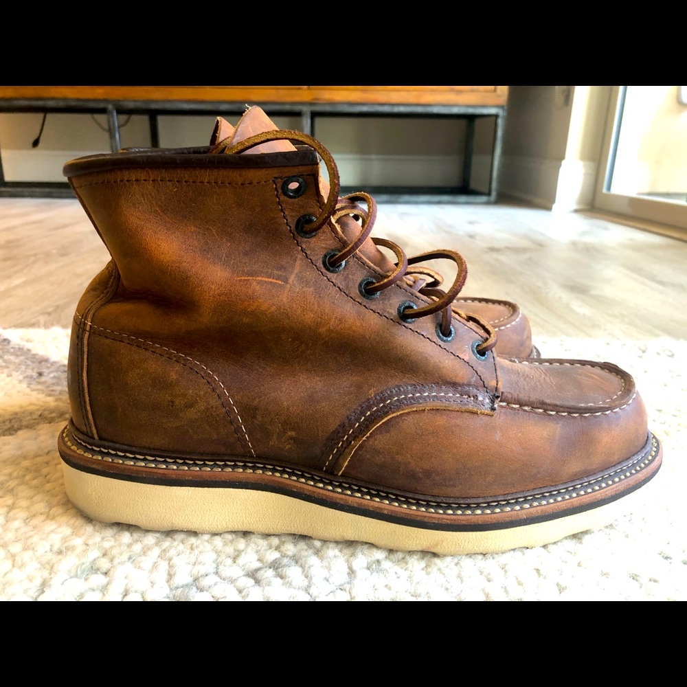 RED WING CLASSIC MOC MEN'S 6-INCH BOOT, SIZE 9